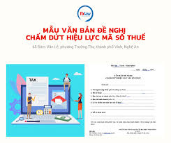 Mẫu văn bản đề nghị chấm dứt hiệu lực mã số thuế - FBLAW