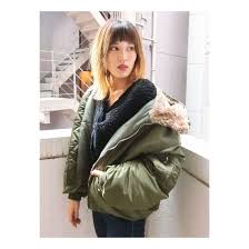 フェイクファーフーディヘビーMA-1（カーキ）