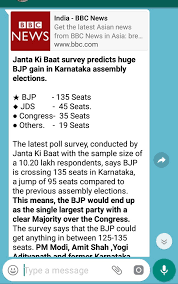 Fake Poll With Unrelated Bbc Link Predicts Bjp Win In Karnataka The News Minute