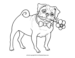 Free Pug Coloring Page Puppy Coloring Pages Dog Coloring Page Dog Template