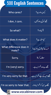 English Sentences With Urdu In 2020 Basic English Sentences English Phrases Sentences English To Urdu Dictionary