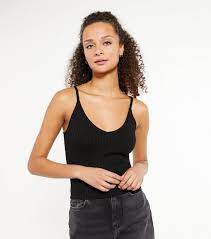 Check spelling or type a new query. Black Ribbed Knit Cami New Look