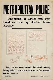 Two Key Jack The Ripper Letters Were Written By One Person Daily Mail Online But his involvement in this affair soon makes him the ideal suspect for the police at scotland yard. daily mail