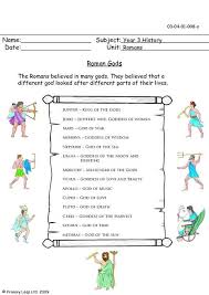 Primaryleap Co Uk Roman Gods Worksheet Roman Gods History Romans
