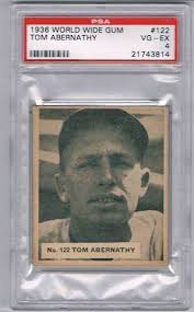 Auction Prices Realized Baseball Cards 1936 WORLD WIDE GUM Tom Abernathy