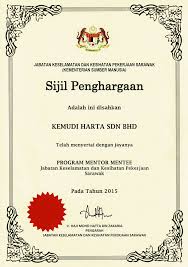 See more of jabatan keselamatan dan kesihatan pekerjaan sabah on facebook. Certification Awards Kemudi Harta