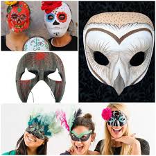 Gruselige Masken Als Bastelidee Zu Halloween Halloween Masken Basteln Masken Basteln Halloween Basteln Gruselig