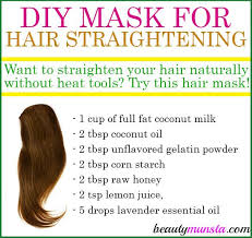 Homemade Hair Straightening Mask Beautymunsta Free Natural Beauty Hacks And More Homemade Hair Products Gelatin Hair Straightening Natural Hair