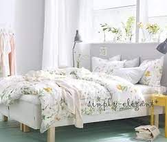 Ikea Country Floral Quilt Cover With Pillow Case S Strandkrypa Botanical Print Bed Linens Luxury Ikea Bed Blue Rooms