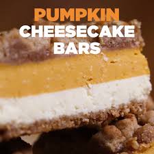 Pumpkin Cheesecake Bars Recipe By Tasty Video Recipe Video Pumpkin Cheesecake Bars Pumpkin Cheesecake Desserts