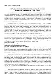 Setiap karyanya selalu memiliki ciri khas dan meninggalkan kesan bagi para pembaca. Contoh Esai Dan Kritik Karya Sastra Dunia Belajar