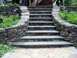 Stacked Stone Steps Outdoor Stone Steps Outdoor Stone Landscape Stairs