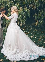 Classy Princess Lace Wedding Dress With Half Length Sleeves Wedding Dressses Wedding Gown Rental Dream Wedding Dresses