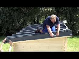Montage Eines Rib Roof Metalldachs Auf Gartenhaus Youtube