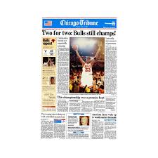 Two For Two Bulls Still Champs Front Page Poster Print Shop The Chicago Tribune Official Store