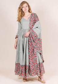 Omsara offers you the authentic asian clothes and wedding dresses online in uk. Floral Print Anarkali Suits Salwar Suits Online Latest Indian Salwar Kameez For Women At Utsav Fashion