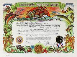 Shellback Certificate Usn Shellback Certificates From 1970s Collectors Weekly Certificate Templates Shellback Tattoo Templates