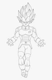 He used this technique in an attempt to destroy the universe tree. Transparent Goku And Vegeta Png Vegeta Blue Line Drawing Png Download Kindpng