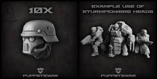 New Sturmpioniere Heads Are Available Https Puppetswar Eu Product Php Id Product 744 Trooper Warhammer 40k Figures Trench