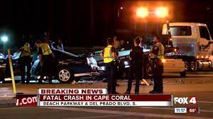 Fatal Crash At The Intersection Of Beach Parkway And Del Prado Boulevard South