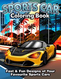 Go ahead and save our coloring pages to your computer print and you re off to the coloring races. Sports Car Coloring Book Fast Fun Designs Of Your Favourite Supercars And Luxury Cars For Kids Teens And Adults Harper Happy 9798712689903 Amazon Com Books