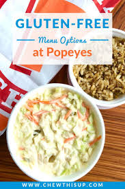 Popeyes Allergen Menu 2019 Gluten Free Fast Food Gluten