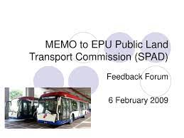 The itc is britain's independent research charity committed to improving policy on transport, land use and planning. Ppt Memo To Epu Public Land Transport Commission Spad Powerpoint Presentation Id 6877754
