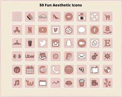 Ios 14 Pink Aesthetic App Icons For Iphone Home Screen 50 Etsy Iphone Photo App Iphone Wallpaper App App Icon Pink color matches the one on the widget smith. pinterest