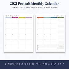Berikut ini merupakan daftar perubahan pada aplikasi dapodik 2021.c: Standard 8 5 X 11 12 Month Portrait Calendar Etsy