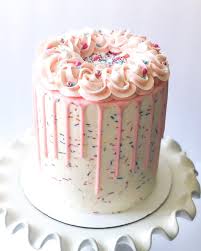 Sometimes All A Cake Needs Is A Pink Drip And Some Sprinkles Lots Of Sprinkles I Tried A New Piping Techn Drip Cakes Sweet Cakes Cake Decorating Tips