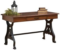 This writing desk is primarily made from american cherry. Pratt Cherry Metal Writing Desk Countryside Amish Furniture