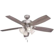 Harbor Breeze Notus 52 In Brushed Nickel Led Indoor Ceiling Fan 5 Blade Lowes Com In 2020 Ceiling Fan Ceiling Fan With Light Shop Ceiling Fans