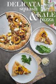 Roasted Delicata Squash Kale Pizza Shutterbean Kale Pizza Bacon Recipes Recipes