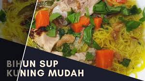Mee sup china diperbuat dengan mee kuning/bihun celur yang dicampur dengan seafood dan sayuran. Cara Buat Bihun Sup Kuning Cepat Dan Mudah Youtube