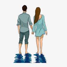 Couple Holding Hands Watching Landscape Back View And Reflection In Water Hand In Hand Look At The Scenery Couple Png Transparent Clipart Image And Psd File Couple Holding Hands Couple
