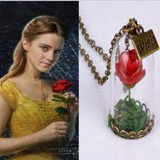 Amycute ewige rose im glass die schöne und das biest rote rose mit exquisiter rosenbox echte rote rose mit glaskuppel geschenk für zuhause, hochzeit, valentinstag, weihnachten. 5 Stucke Neueste Schonheit Und Das Biest Glocke Glas Halskette Rose Flaschchen Blume Dome Nettes Geschenk Fertig Halskette Glass Necklace Necklace Rosebeauty And Beast Aliexpress