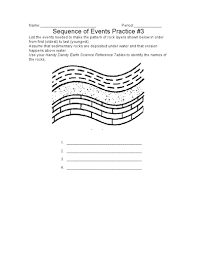 Sequence of events other contents: Sequence Of Events Practice 3 Rock Layers Worksheet For 7th 10th Grade Lesson Planet