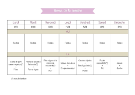 Menus De La Semaine 2 Menu Semaine Idee Menu Semaine Menus
