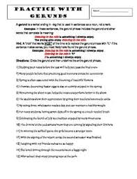 Gerund Worksheets 3 With Answer Key Gerund Phrases Worksheets Gerund Activities