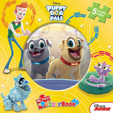 Puzzle pieces are paper thin to the point that it is really difficult to figure out which pieces are missing, since the pictures are printed underneath the puzzle pieces as well. Disney Jr Puppy Dog Pals My First Puzzle Book Phidal Publishing Inc 9782764336243 Amazon Com Books