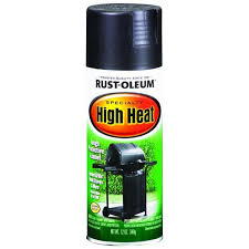Rust Oleum Specialty 12 Oz High Heat Satin Bar B Que Black Spray Paint 7778830 The Home Depot