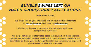 Bumble, the first real contender to tinder's heavyweight title, succeeded because it addressed some of the company seems invested in helping you find lasting relationships, no matter what kind of when it comes to tinder versus bumble, it's like looking at two sides of the same coin. Bumble Responds To Tinder Lawsuit With Full Page New York Times Ad The Drum
