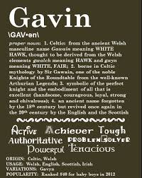 Gavin Personalized Name Print Typography Print By Ohbabynames In 2020 Names With Meaning Baby Boy Names Boy Names