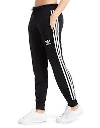 Adidas Originals Three Stripe Cuffed Sweat Pants In Black Adidas Joggers Really Comfortable Adidas Joggers Adidas Originals Poly 3 Stripes Pants Jd Sports Jpecosw Joggers Outfit Sporty Outfits Adidas Sweatpants