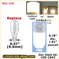 12 Volt Led Light Bulb Lt10x2 10 30vdc T10 Wedge Base 921 Led Bulb Uniform Light 190 Lumens