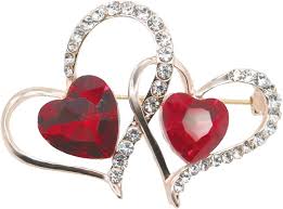 heart brooch pin