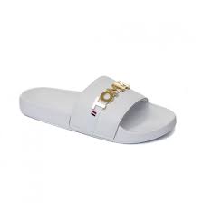 Tommy Hilfiger Kadin Terlik Fw0fw02965 100 Tommy Beach Slide White Deriden Terlik Kadin Deri