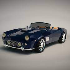 Low Poly Cartoon Roadster Fully Editable And Reusable 3d Model Of A Car 3d 3dmodel 3ddesign 3ds Antique Ar Augmented Blender C4d Cabrio Car Cinema