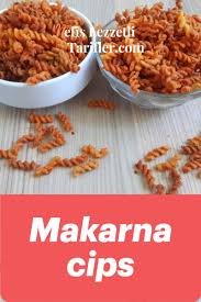 Makarna Cips Makarnadan Cips Nefis Lezzetli Tarifler Yemek Tarifi 2020 Yemek Tarifleri Gida Makarna