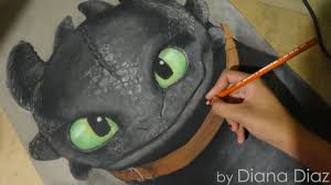 Toothless dragon drawing is made by pranav singh. Speed Drawing Toothless Chimuelo How To Train Your Dragon Diana Diaz Youtube